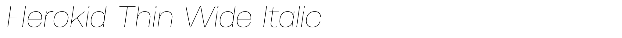 Herokid Thin Wide Italic image